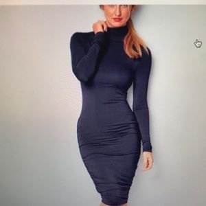 Bebe size medium navy blue cowl neck dress